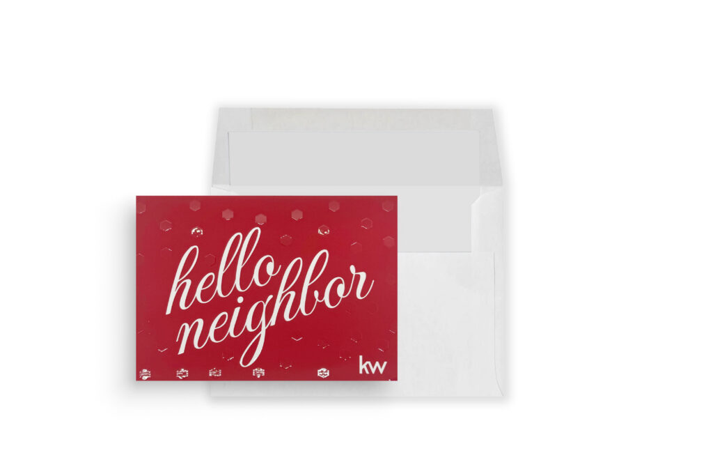 Keller Williams |  'Hello Neighbor' Spot UV Thank You Greeting Card